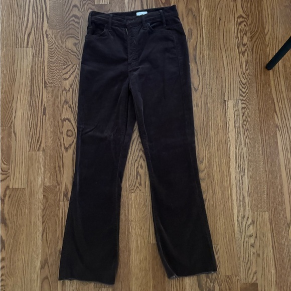 MOTHER Denim - MOTHER Women's Dark Brown Flare Corduroy Jeans